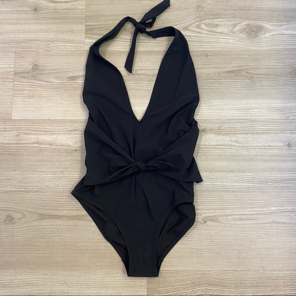 🖤 Tory Burch tie-front deep plunge one piece